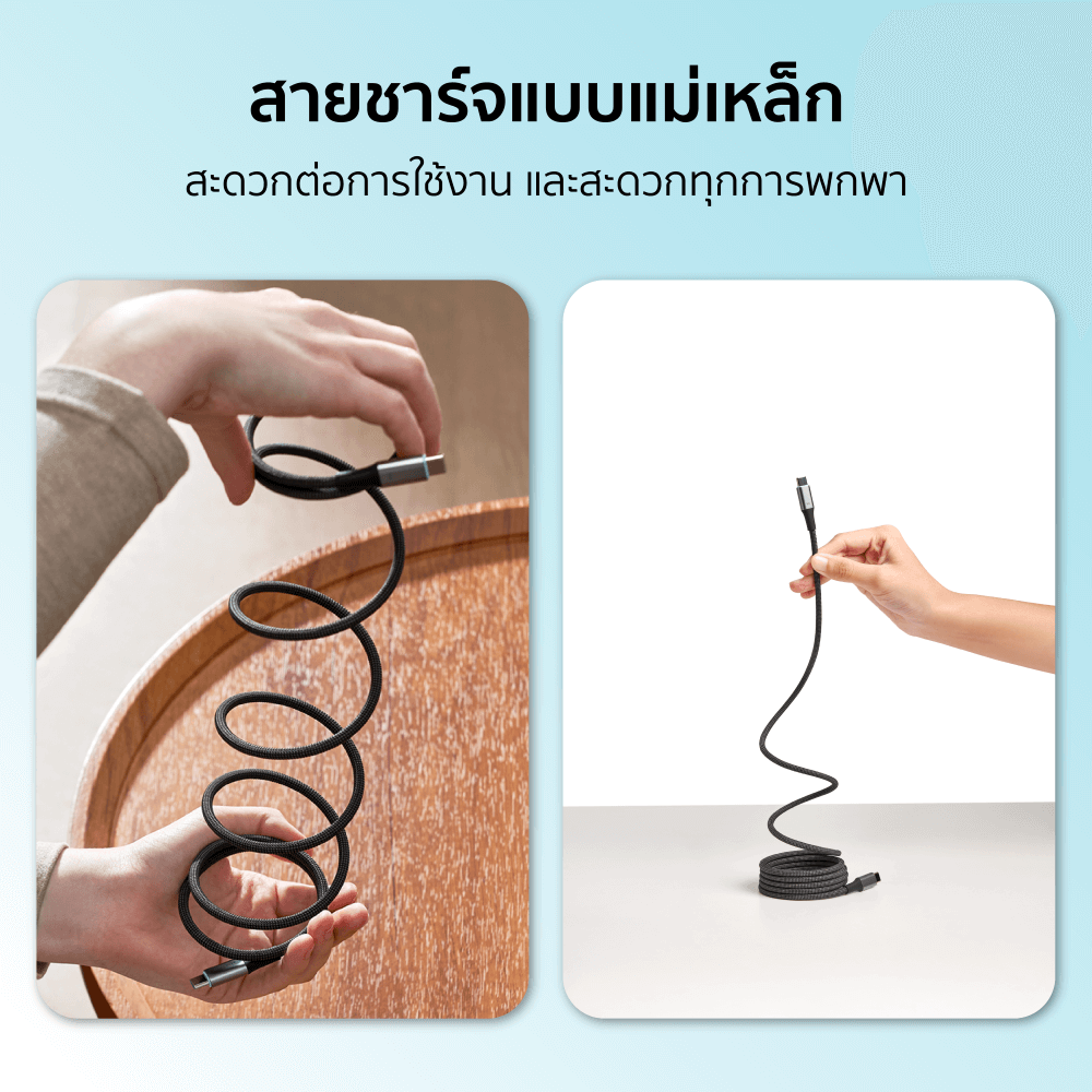 สายชาร์จเร็ว CUKTECH รุ่น CMC615 USB-C to USB-C 6A 240W ยาว 1.5 เมตร สีดำ ( รองรับชาร์จเร็ว PD3.1 )_3